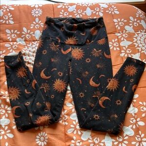 Kids Black Celestial Print Leggings